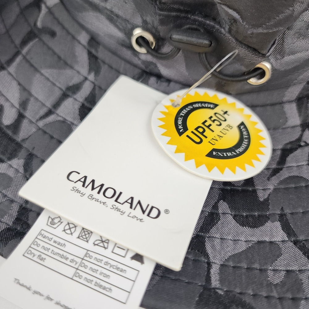 Camoland fishing bucket hat Camo Gray Breathable SPF 50 Fine Polyester Quick Dry - Picture 2 of 6
